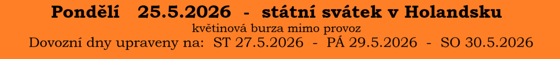 statní svátek v NL