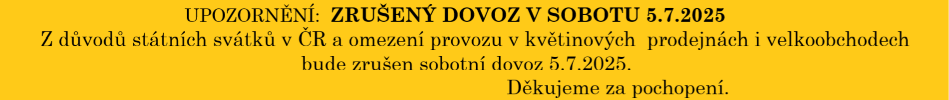 zrušený dovoz